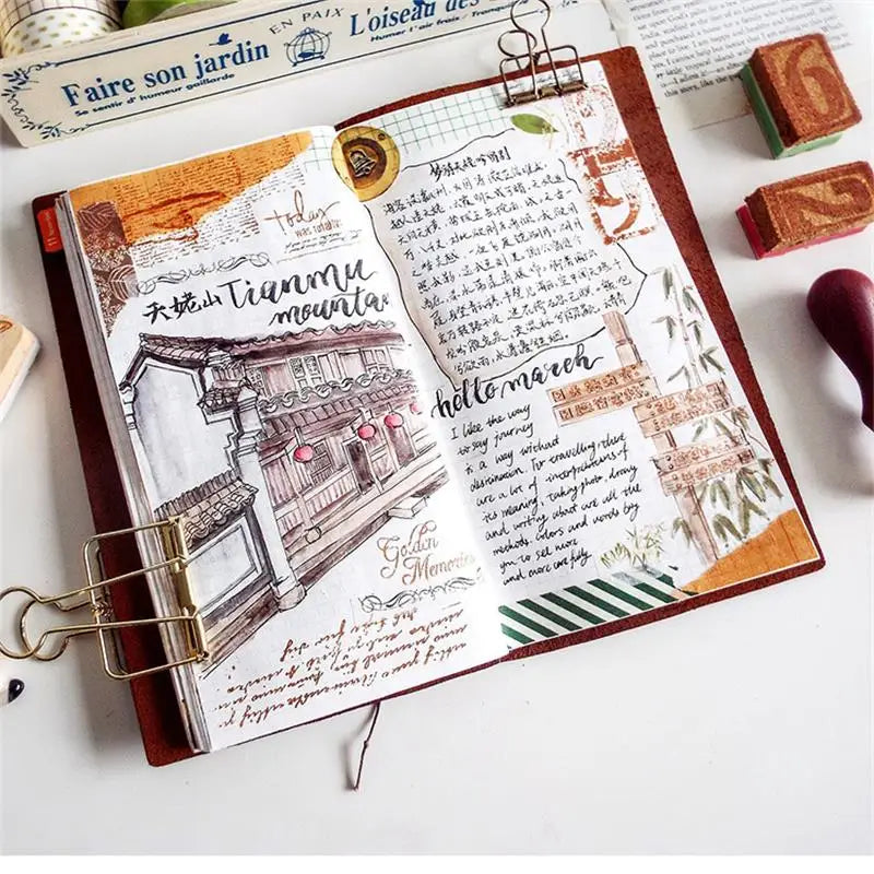 Defective Retro Leather Cover Notebook Portable Journal Travel Diary Japanese-style Handmade Book DIY Gift Business Memo