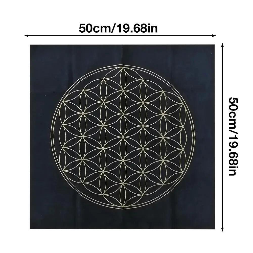 The Flower Of Life Crystal Lattice Soft Lightweight Tarot Cards Special Tablecloth Tarot Deck Game Table Cloth Board Games
