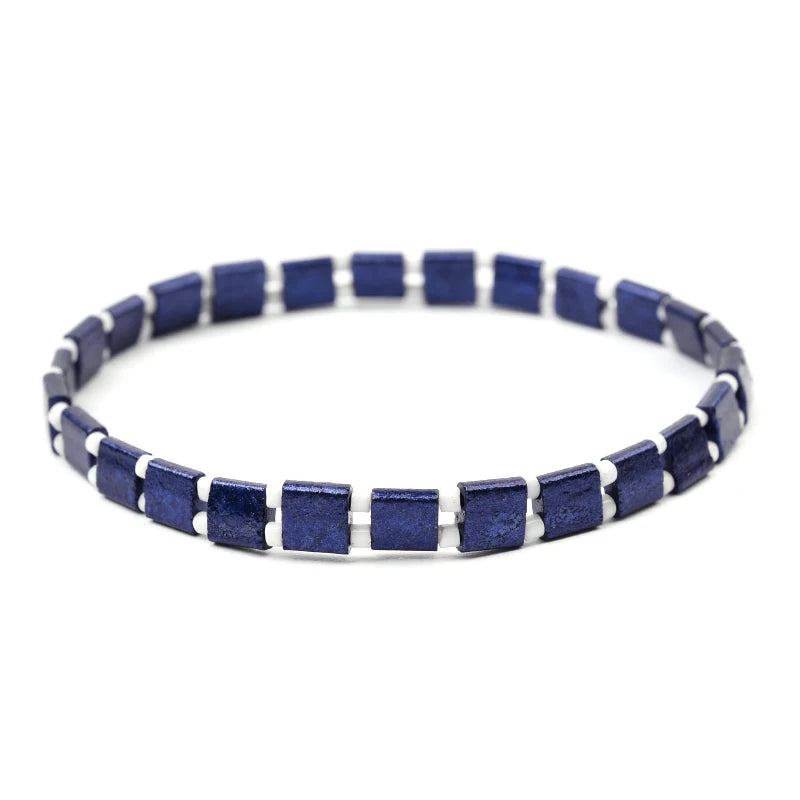 BOJIU 17 Styles Bohemian Miyuki Delica Tila Beads Bracelets For Women Summer Beach Jewelry Boho Gold Loom Custom Bracelet BC356