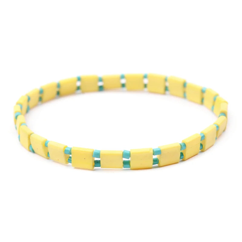 BOJIU 17 Styles Bohemian Miyuki Delica Tila Beads Bracelets For Women Summer Beach Jewelry Boho Gold Loom Custom Bracelet BC356