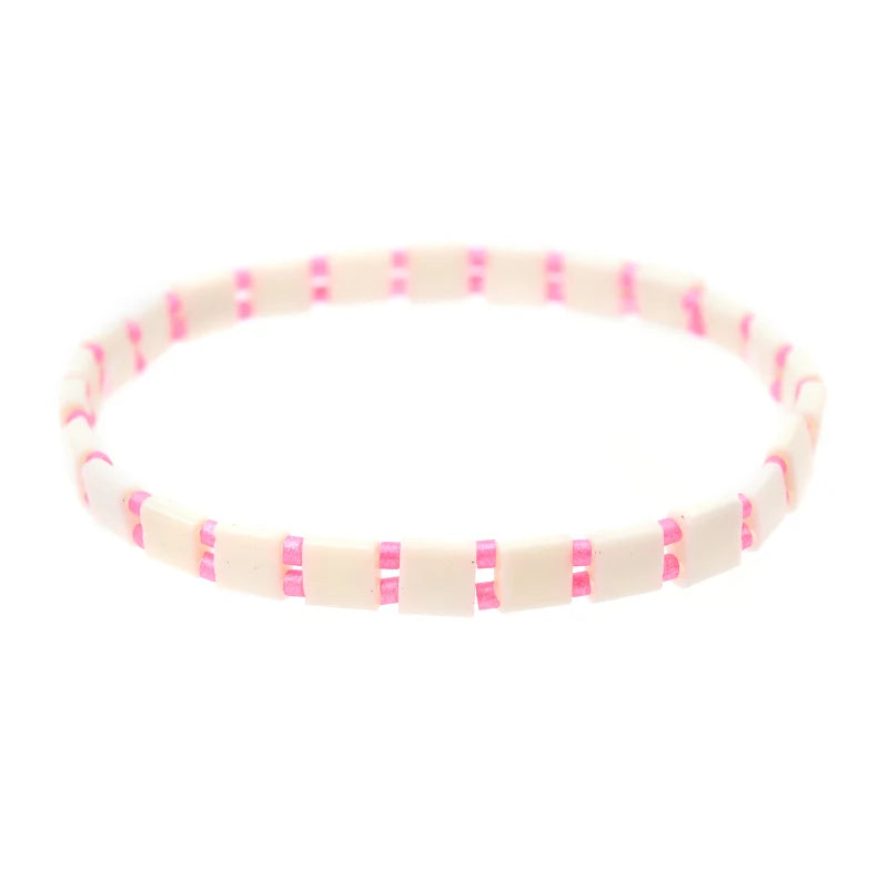 BOJIU 17 Styles Bohemian Miyuki Delica Tila Beads Bracelets For Women Summer Beach Jewelry Boho Gold Loom Custom Bracelet BC356