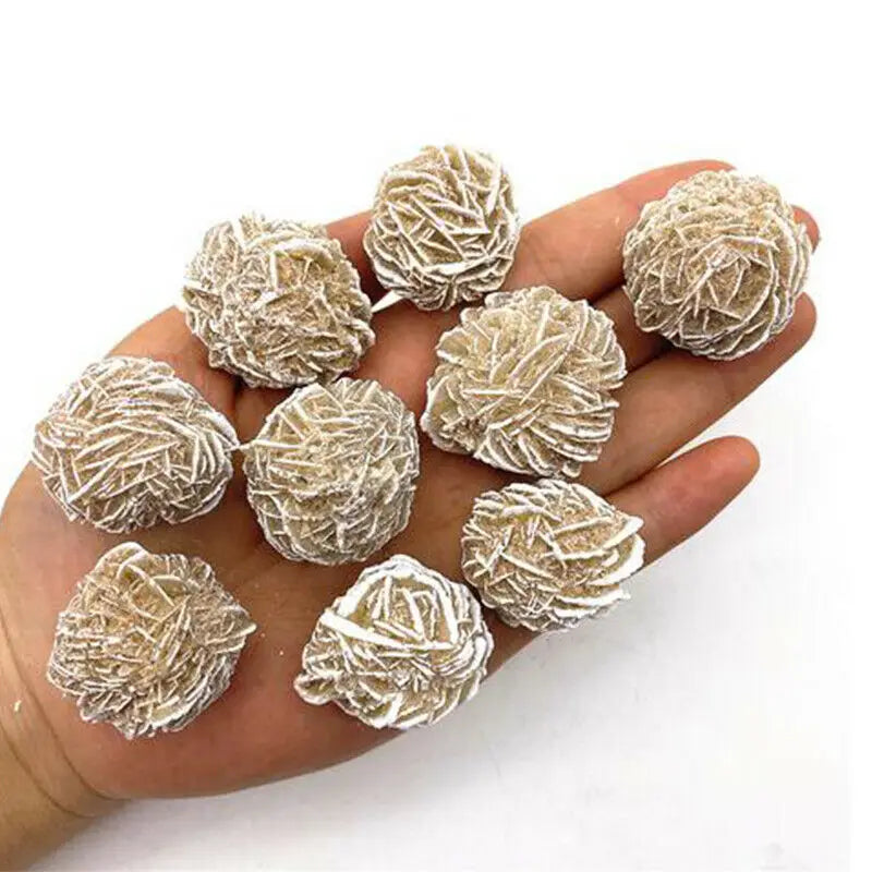 Desert Rose Selenite Stone Natural Quartz Crystal Reiki Healing Gem Mineral Specimen Adenium Obesum Home Decor Gifts
