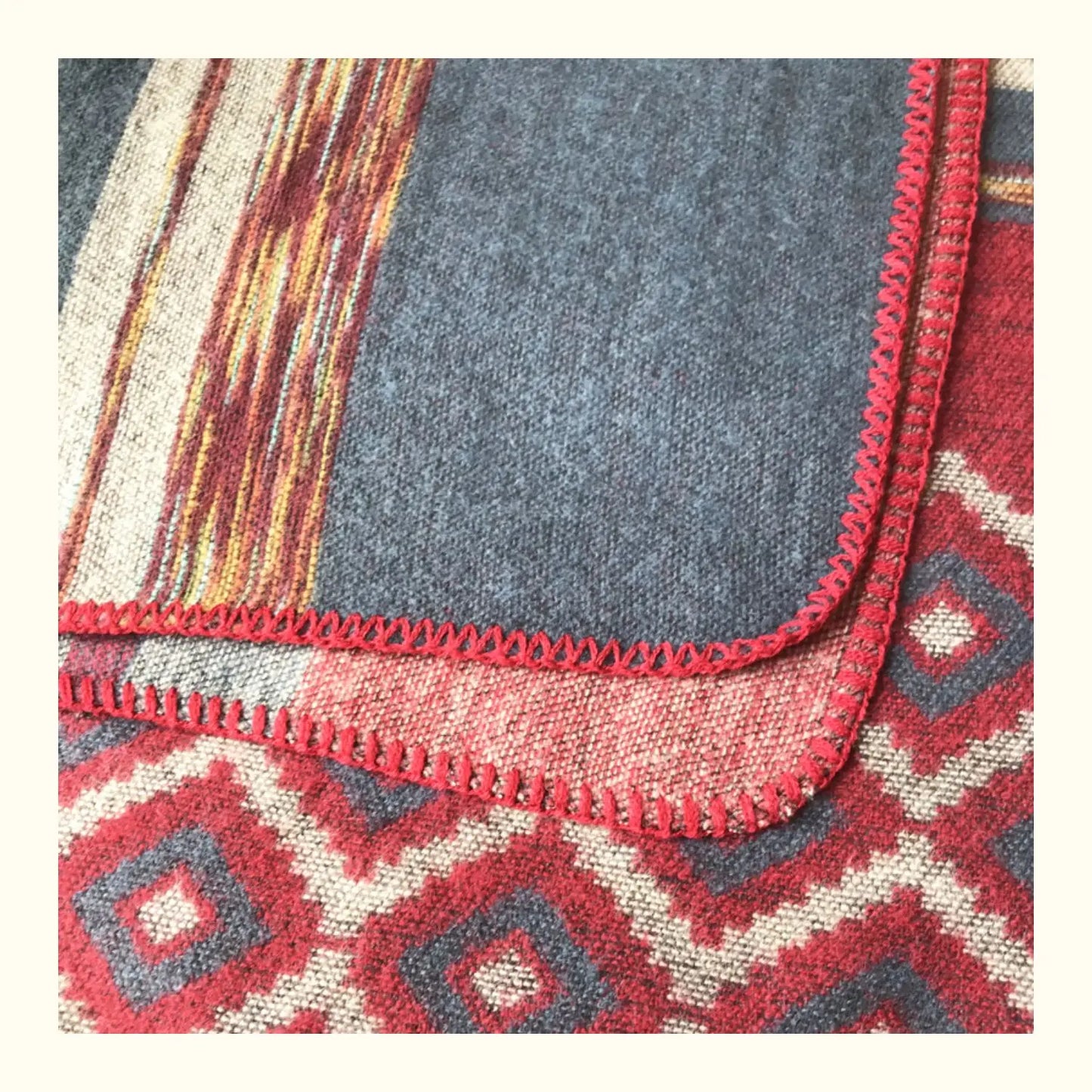KHALEE YOSE Ethnic Argyle Strapped Cloak Cardigan Vintage Chic Autumn Winter Floral Boho Knited Cape Shawl Poncho Warm Outwear