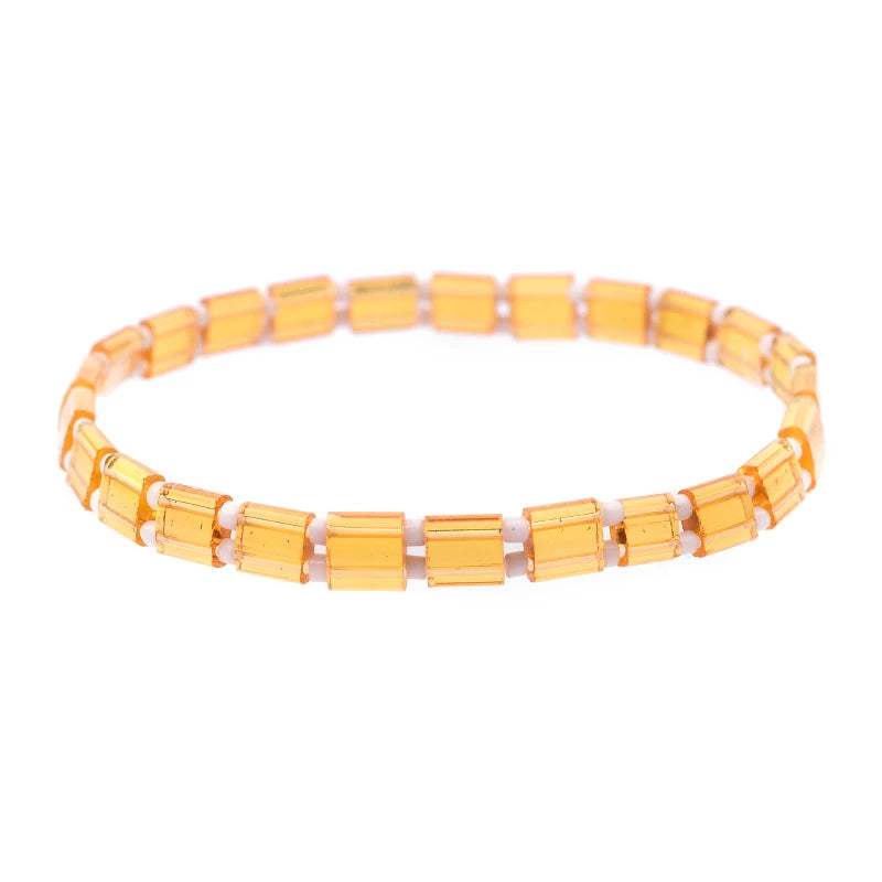 BOJIU 17 Styles Bohemian Miyuki Delica Tila Beads Bracelets For Women Summer Beach Jewelry Boho Gold Loom Custom Bracelet BC356