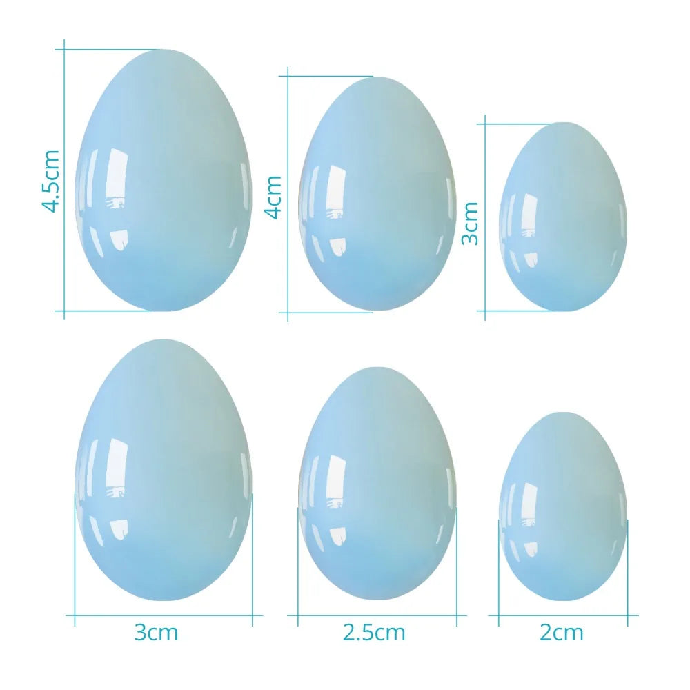 Opal Yoni Egg Set Natural Jade Eggs Vaginal Massage Crystal Ball Yoni Wand Muscle Tightening Jade Massager Kegel Exerciser