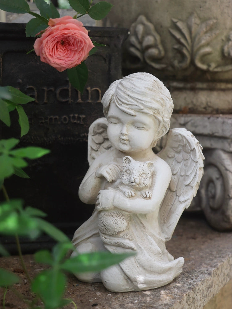Garden Decoration Cute Little Angel Outdoor Courtyard Decoration Balcony Living Room Entrance Desktop Landscape Decoration Ornaments