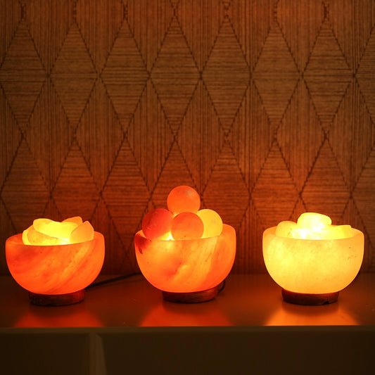 Himalayan S-Grade Crystal Salt Light Fortune Feng Shui Fortune Lamp Pyramid Aromatherapy Salt Light Ingot Cornucopia