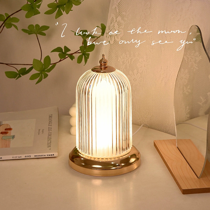 Bedroom Crystal Lamp Bedside Lamp Fancy Internet Celebrity 2023 Retro Charging Ambience Light Warm Sleep Small Night Lamp