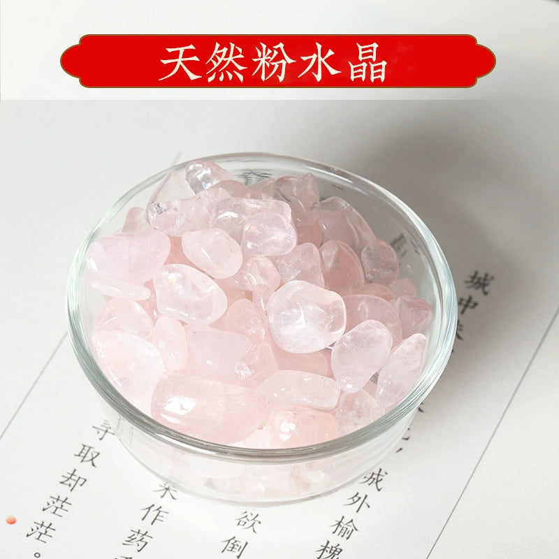 The Seven Treasures Bulk Natural Crystal Jade Semi-Precious Stone Rainbow Color Inspheration Buddha Offering Pink and Yellow Rough Stone Lucky Stone