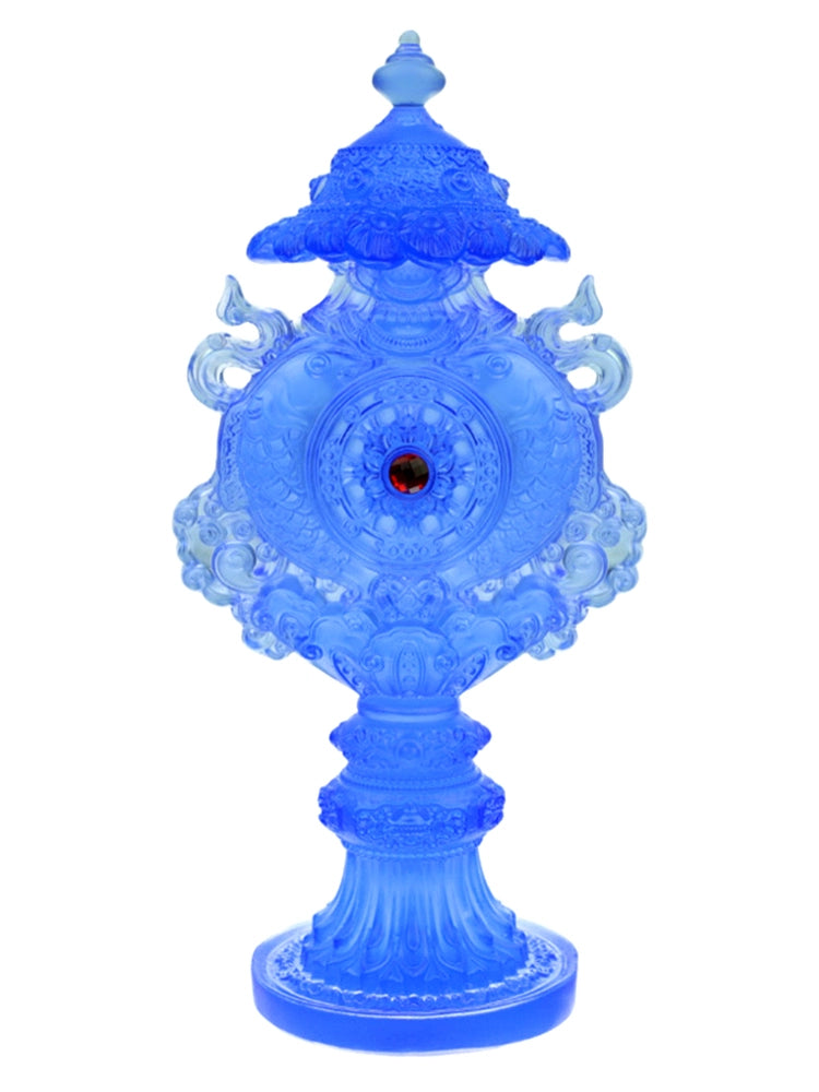 Eight Auspicious Symbols Ornaments Collection Tantric Dharma-Vessel Tibetan Buddhism Supplies Buddha Front the Eight Auspicious Symbols Buddha Statue Eight Offerings Whole Set