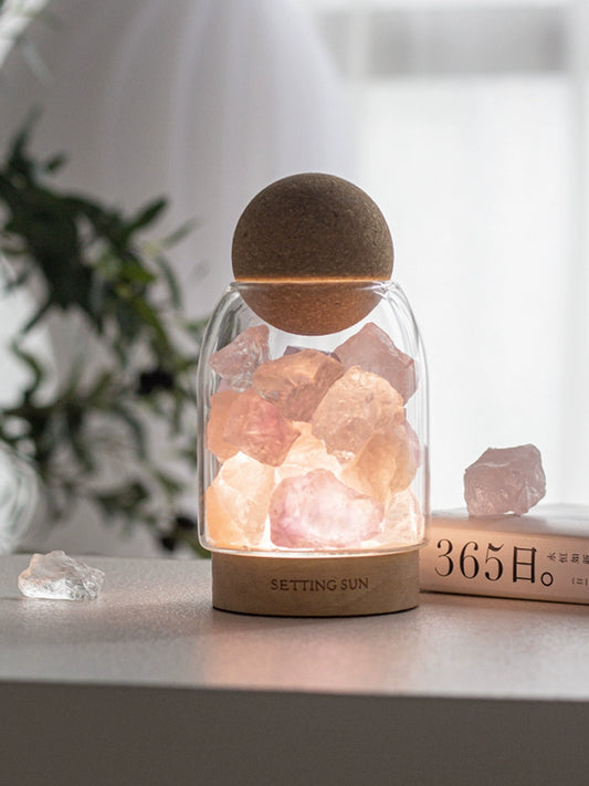Fire-Free Aromatherapy Crystal Small Night Lamp Fragrant Stone Aromatherapy Oil Decoration Indoor Long-Lasting Aromatherapy Gift Box Gift