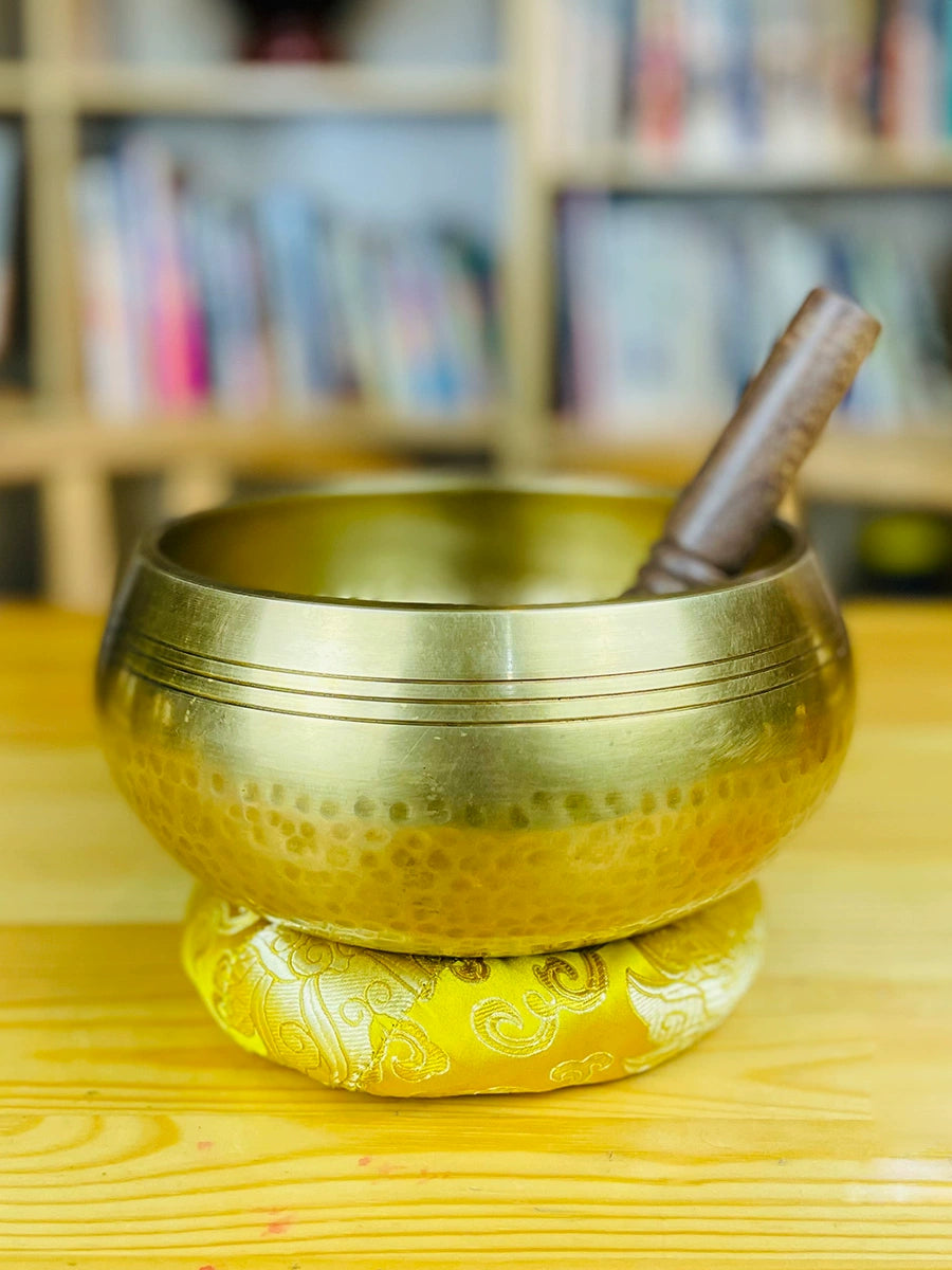 Himalaya Bowl Nepal Handmade Copper Chime Stone Yoga Meditation Sound Therapy Buddha Sound Bowl Offering Water Bowl Quiet Heart Picking Ear and Fanyin Recitation Alms Bowl