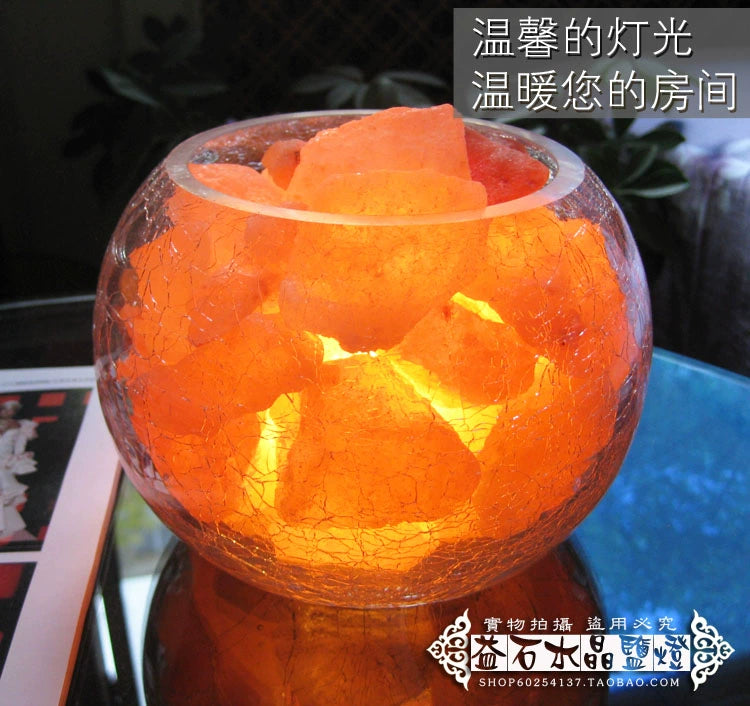 Crystal Salt Light Himalaya Rose Salt Energy Lamp Air Purifying Lamp Sleep Lamp Physiotherapy Lamp Creative Small Night Lamp