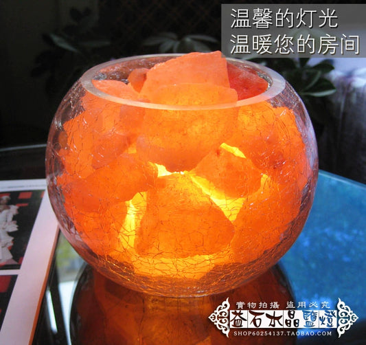 Crystal Salt Light Himalaya Rose Salt Energy Lamp Air Purifying Lamp Sleep Lamp Physiotherapy Lamp Creative Small Night Lamp