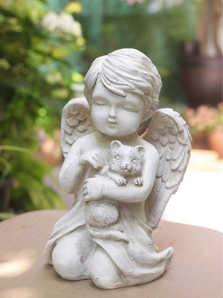Garden Decoration Cute Little Angel Outdoor Courtyard Decoration Balcony Living Room Entrance Desktop Landscape Decoration Ornaments