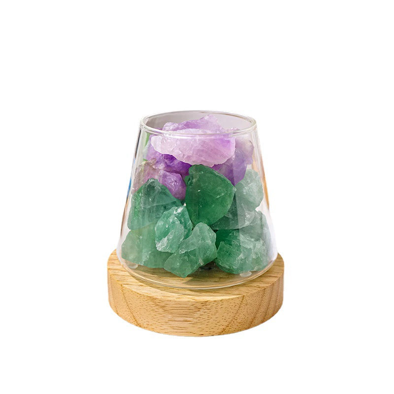 Natural Crystal Fire-Free Aromatherapy Crystal Small Night Lamp Indoor Fragrant Stone Aromatherapy Stone Fragrance Small Night Lamp Gift