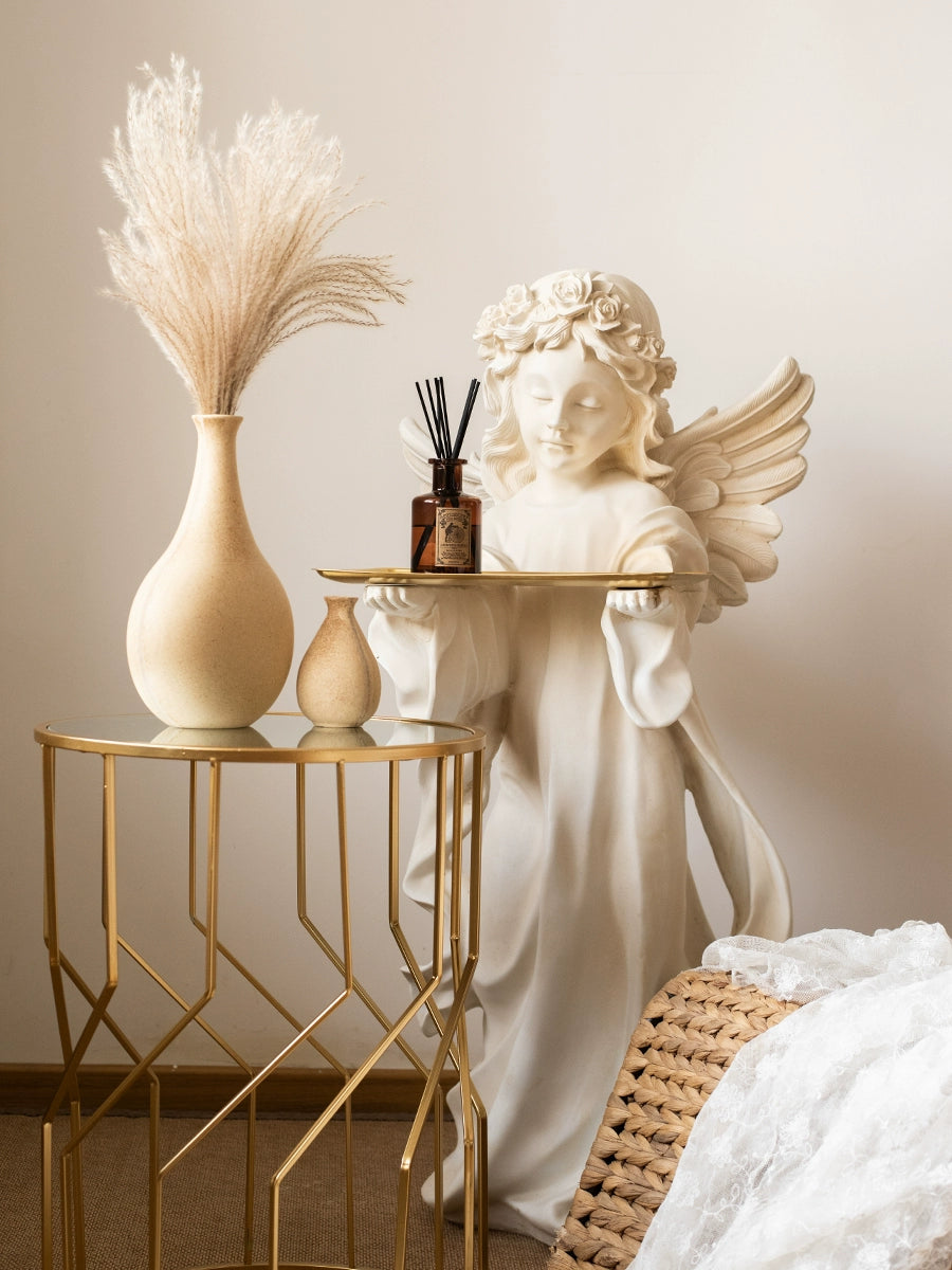 JK Jkmoodesign Young Adult Angel Tray Floor Hallway Key Coffee Table Table Decorative Ornaments Creative Sculpture