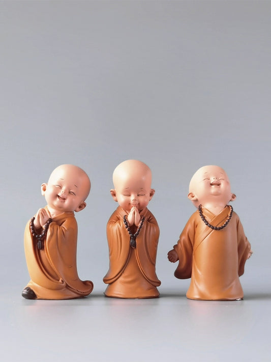 Creative Decompression Cure Mood Stability Desk Decorations Women's Station Decorations Buddha Little Monk Zen