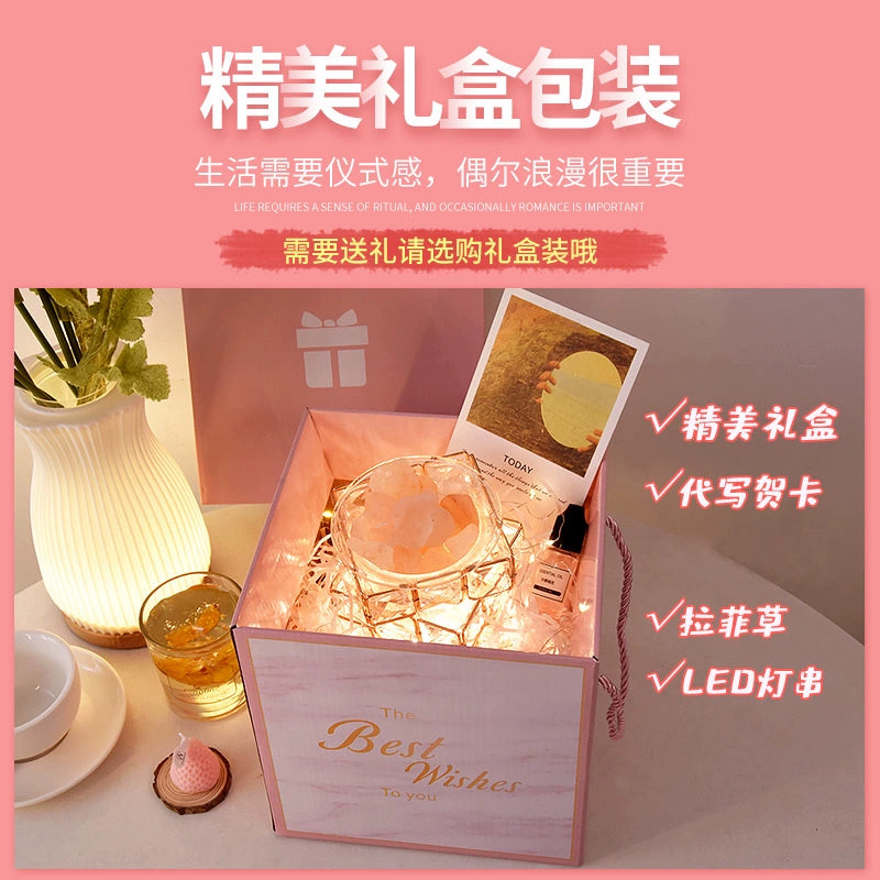 Bedroom Essential Oil Fire-Free Crystal Salt Light