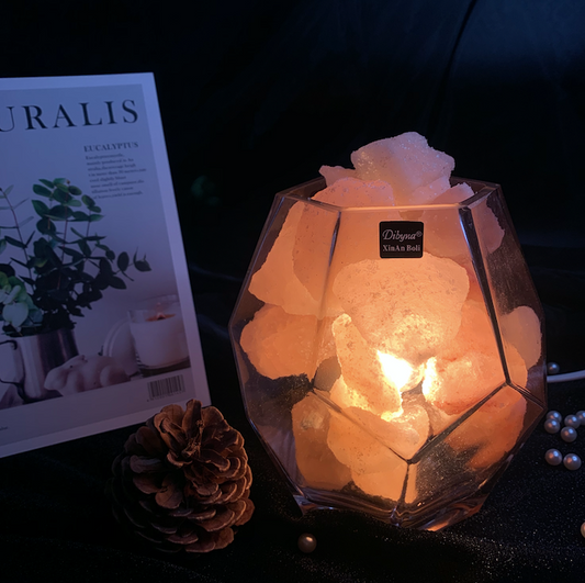 for Export to Europe Himalaya Crystal Salt Light Fragrance Lamp Bedroom Bedside Atmosphere Creative Lamp Meditation Purification