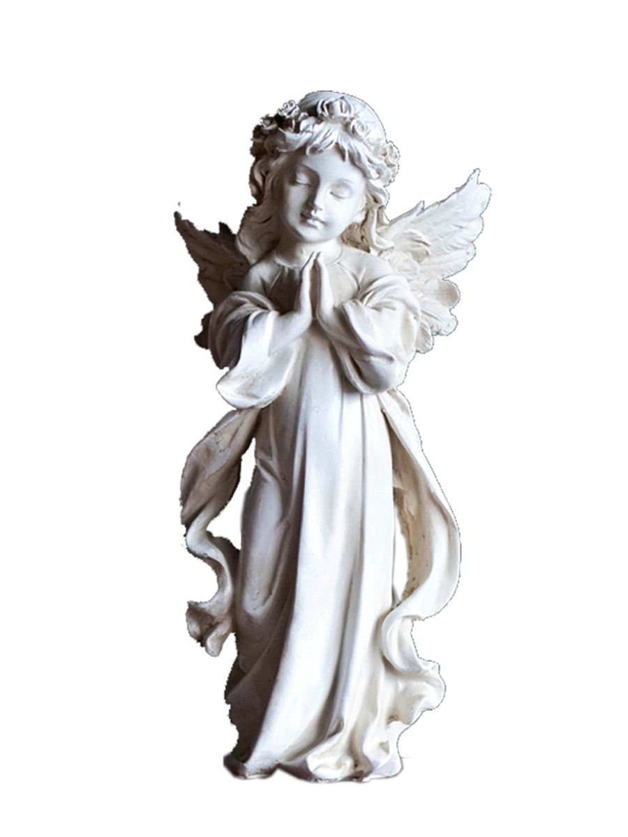 JK Jkmoodesign American and European Style Retro Distressed Resin Plaster Young Adult Angel Angel Desktop Furnishings Ornaments