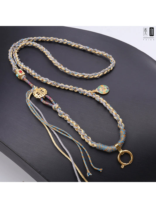 Hand-Woven Tibetan Thangka Pendant Thai Amulets
