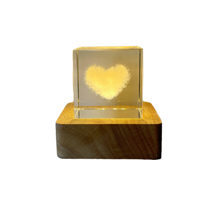 Rain on the Road Creative Cloud Cube Desktop Decoration Rain Crystal Ball Small Night Lamp Healing Birthday Gift