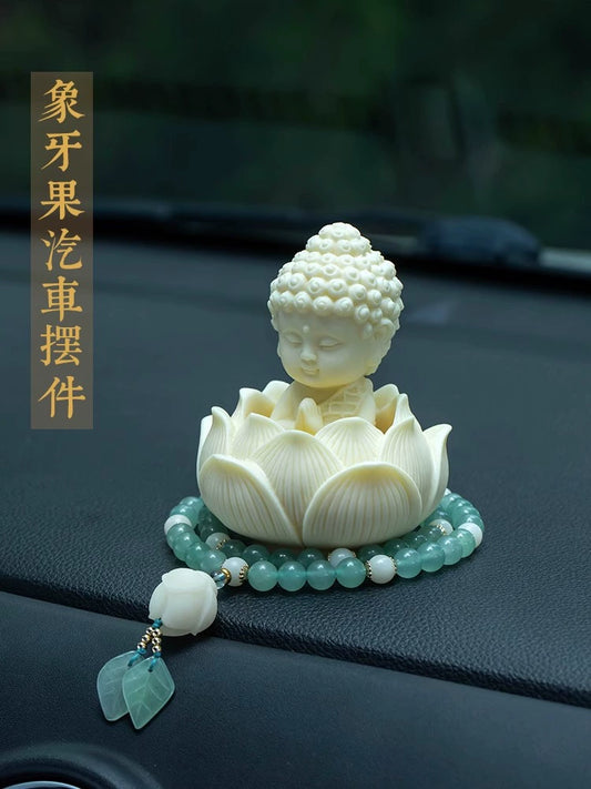 Little Buddha Car Decoration 2023 New Fancy Lotus Vehicle Center Console Decoration Car Interior Supplies Complete Collection