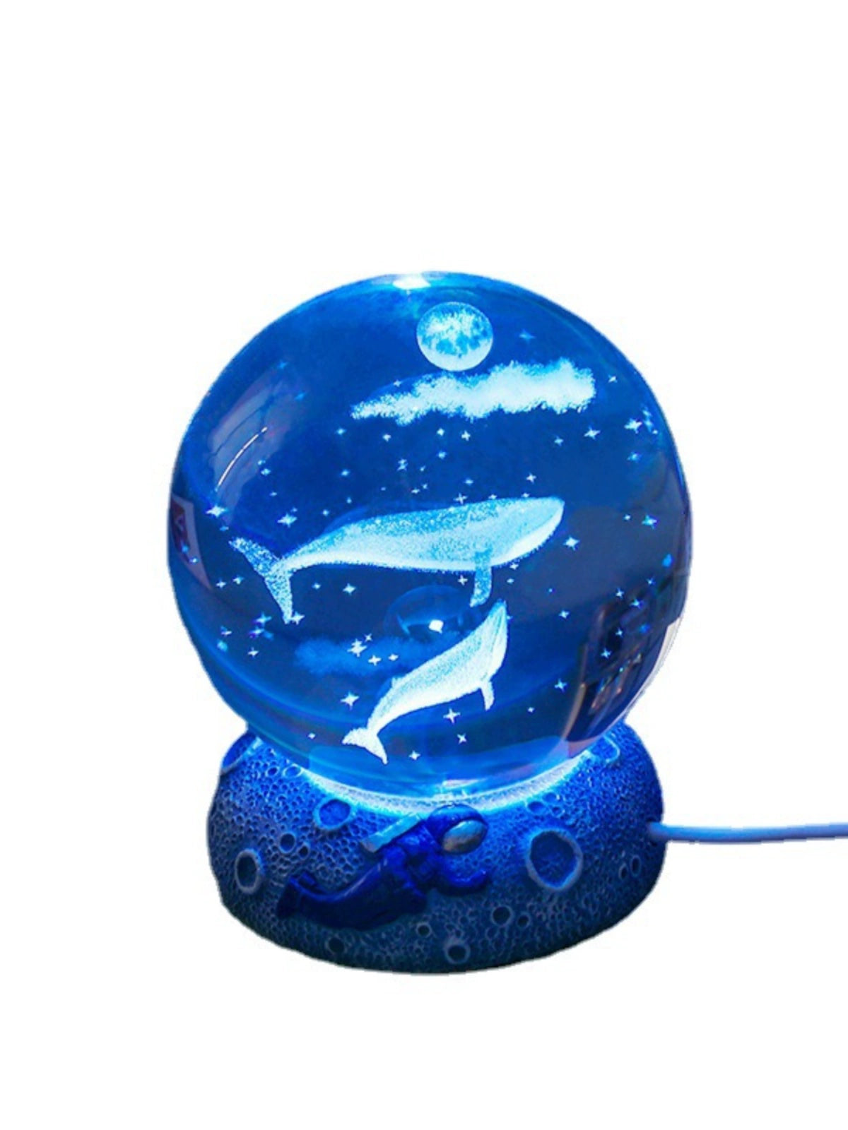 Creative Glow Crystal Ball Star Sea Night Light Gift Decoration 3D Laser Inner Carved Crystal Ball Send Student Gift