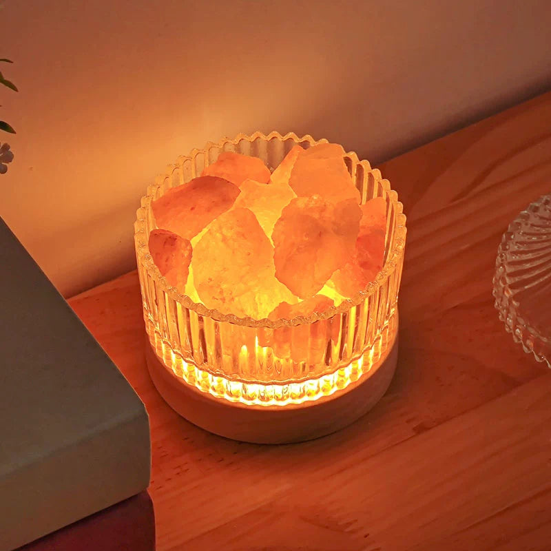 Himalaya Crystal Salt Light Desktop Atmosphere Small Night Lamp Aromatherapy Gift Bedroom Sleep Lamp Table Lamp Soft Light Mood