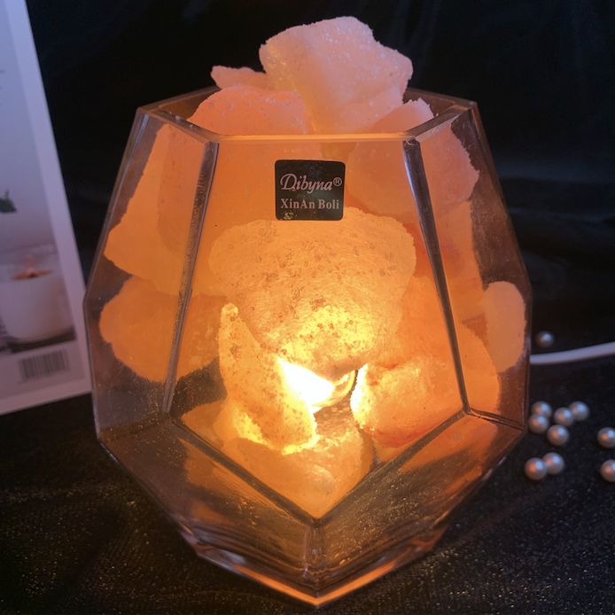 for Export to Europe Himalaya Crystal Salt Light Fragrance Lamp Bedroom Bedside Atmosphere Creative Lamp Meditation Purification