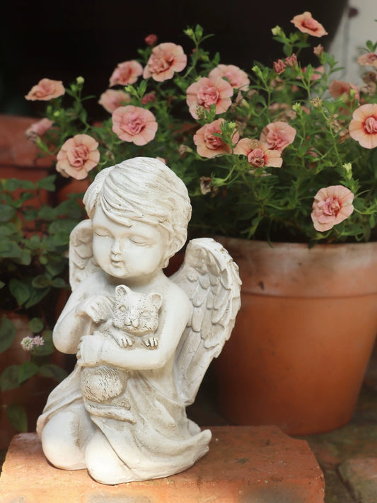 Garden Decoration Cute Little Angel Outdoor Courtyard Decoration Balcony Living Room Entrance Desktop Landscape Decoration Ornaments