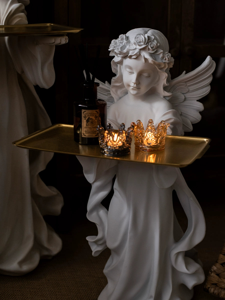 JK Jkmoodesign Young Adult Angel Tray Floor Hallway Key Coffee Table Table Decorative Ornaments Creative Sculpture