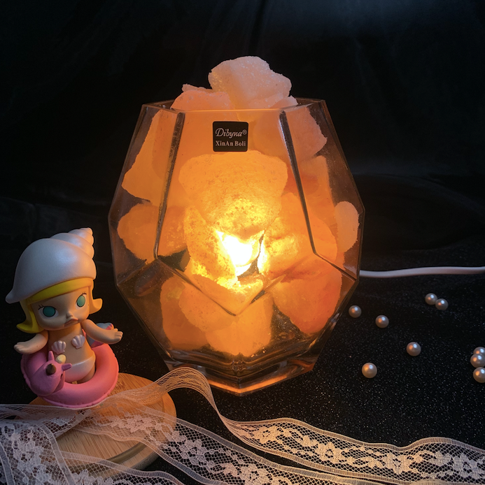 for Export to Europe Himalaya Crystal Salt Light Fragrance Lamp Bedroom Bedside Atmosphere Creative Lamp Meditation Purification