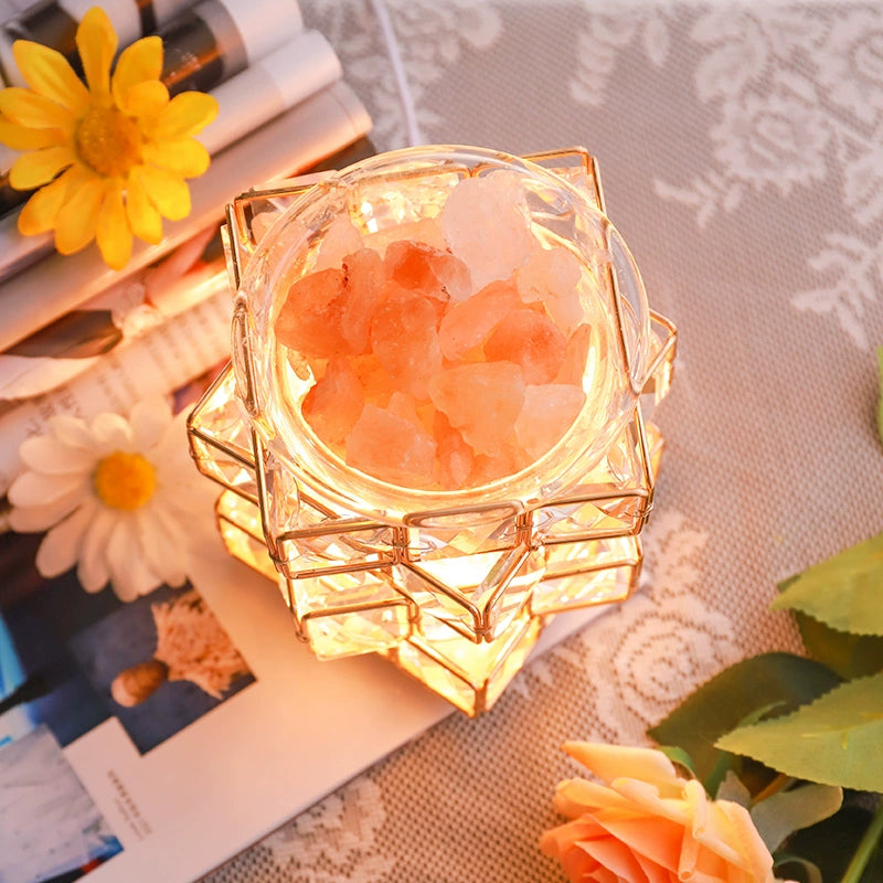 Bedroom Essential Oil Fire-Free Crystal Salt Light