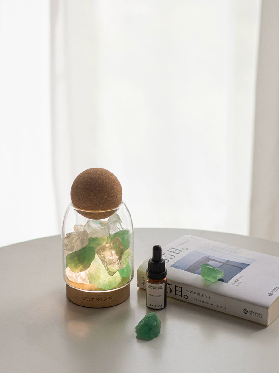 Fire-Free Aromatherapy Crystal Small Night Lamp Fragrant Stone Aromatherapy Oil Decoration Indoor Long-Lasting Aromatherapy Gift Box Gift