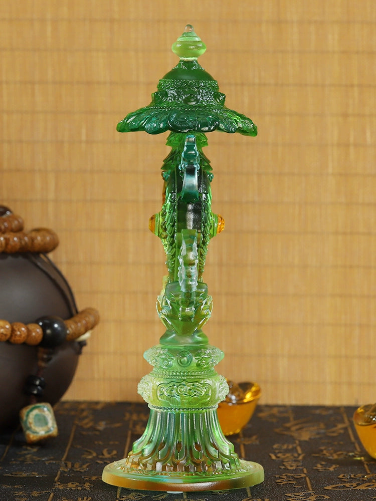Eight Auspicious Symbols Ornaments Collection Tantric Dharma-Vessel Tibetan Buddhism Supplies Buddha Front the Eight Auspicious Symbols Buddha Statue Eight Offerings Whole Set