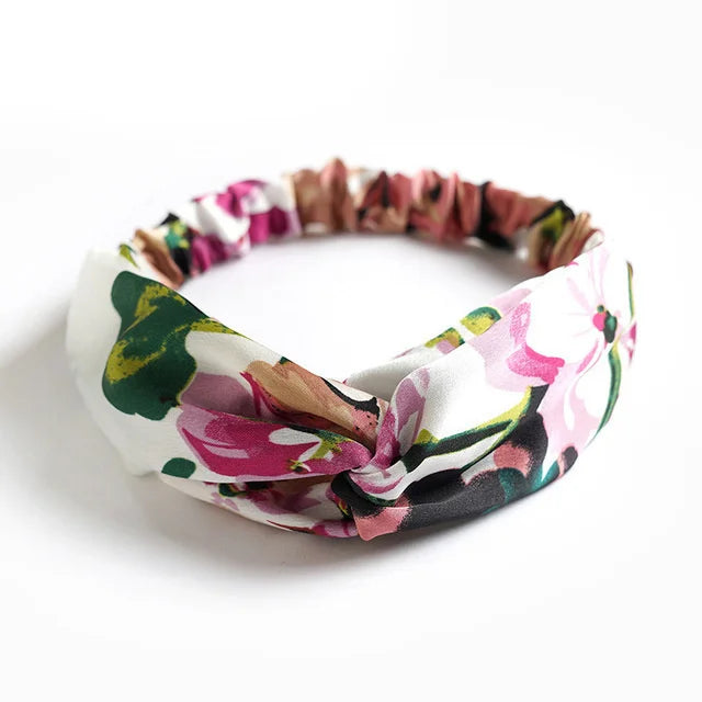 2022 New Fashion Women Summer Style Headbands Bohemian Girl Cross Turban Bandage Bandanas Hairbands Headwear Hair Accessories