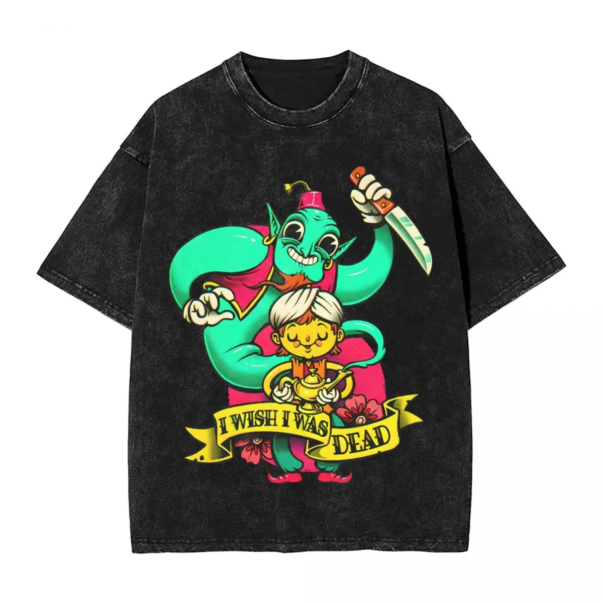 Funny Arabian Aladdin T-Shirts Men Round Collar Cotton T Shirt Aladdin Short Sleeve Tees New Arrival Clothes