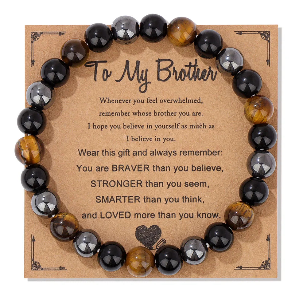 Fashion Tiger Eye Beaded Bracelet Natural Stone Stretch Bracelet With Different Blessings Women Men Protection Spiritual Jewelry