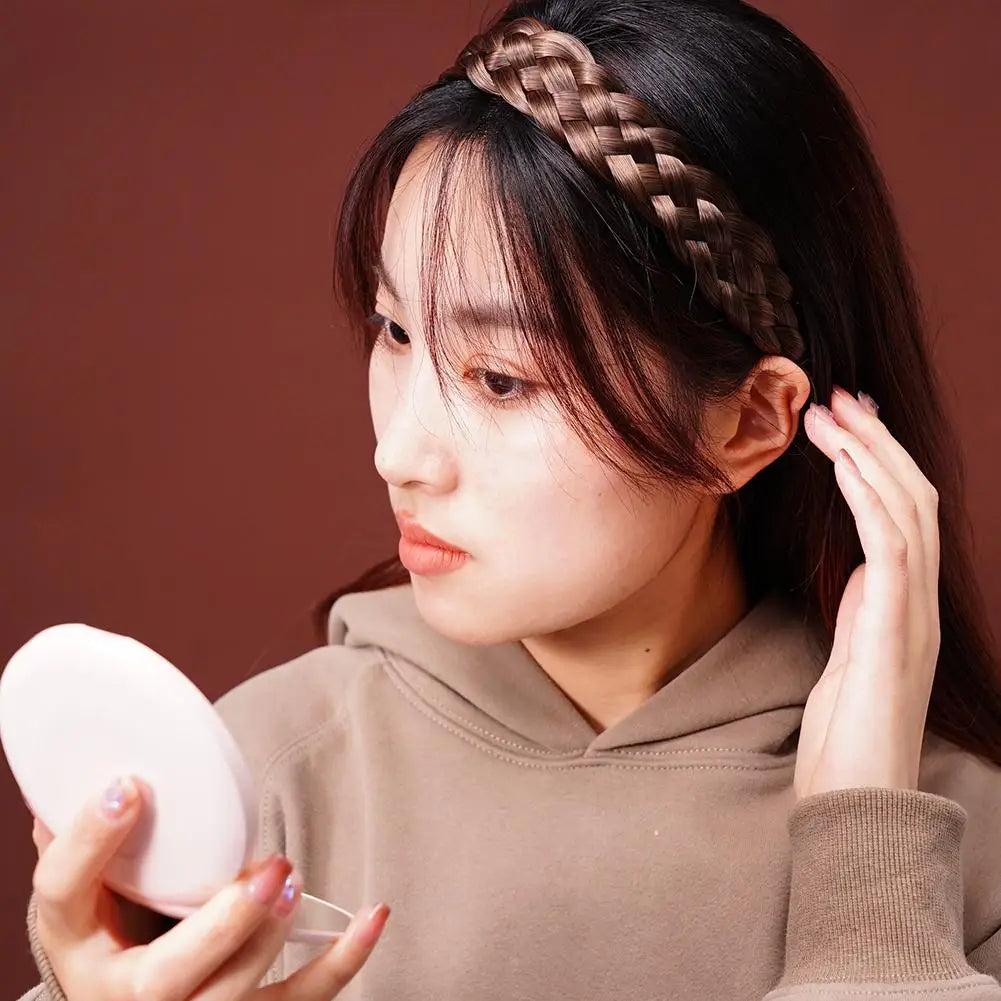 Synthetic Wig Twist Hair Band Boho Locks Wig Headband Women Boho Plait Braid Hair Band Headbands For Hair Woman Accessories