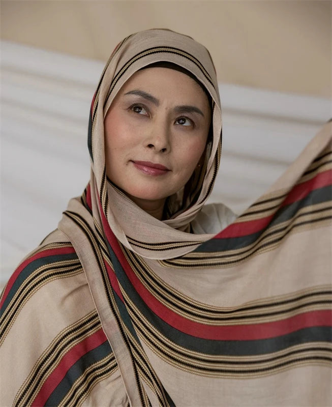 1Pcs Islam Ramadan Watercolor Print Hijab Women Bohemian Soft Muslim Hijabs Foulard Femme Shawl Wrap Scarf Headscarf