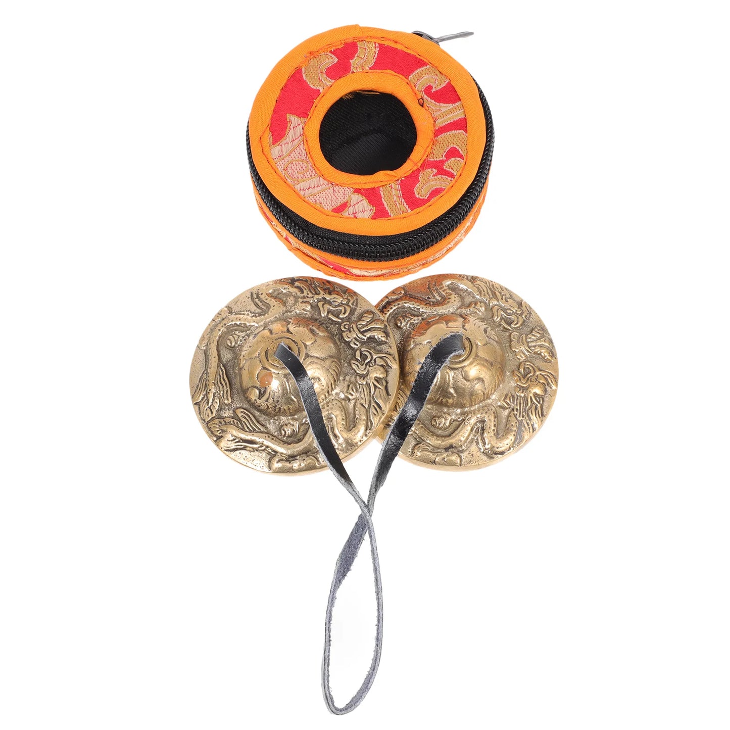 Pure Copper Bell Meditation Cymbal Bells for Religious Ceremony Yoga Cymbals Percussion Instrument Ring Chime