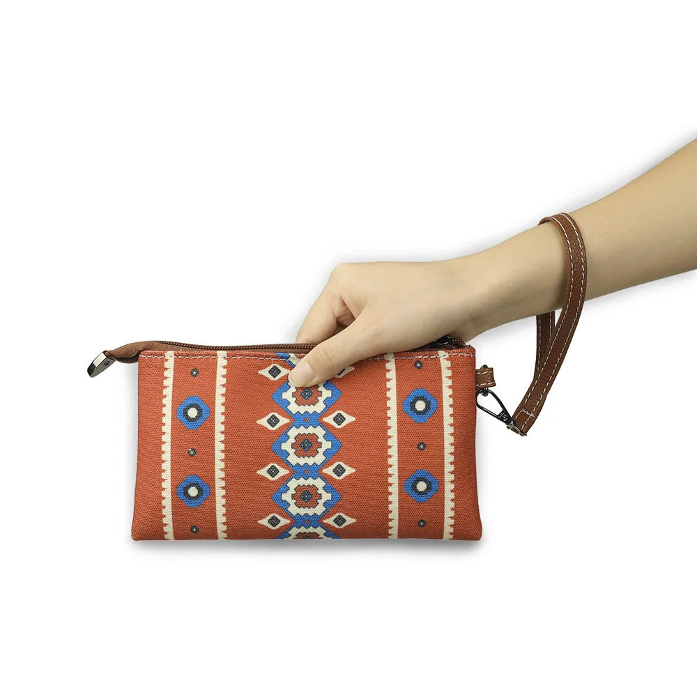 Hot Selling Bohemian Style Women's Wallet Fashion European American Retro Portable Women's Bag Leisure Trend Zipper Small Wallet
