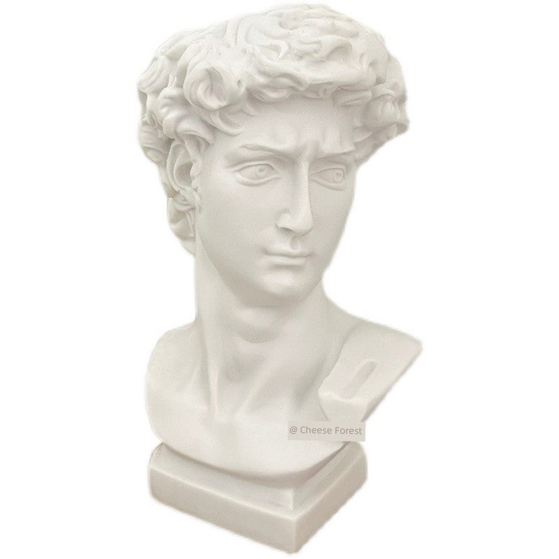 INS Style David Statue Flower Holder Desktop Decoration Makeup Brush Storage Pen Holder Vase Art Vase Photo Props