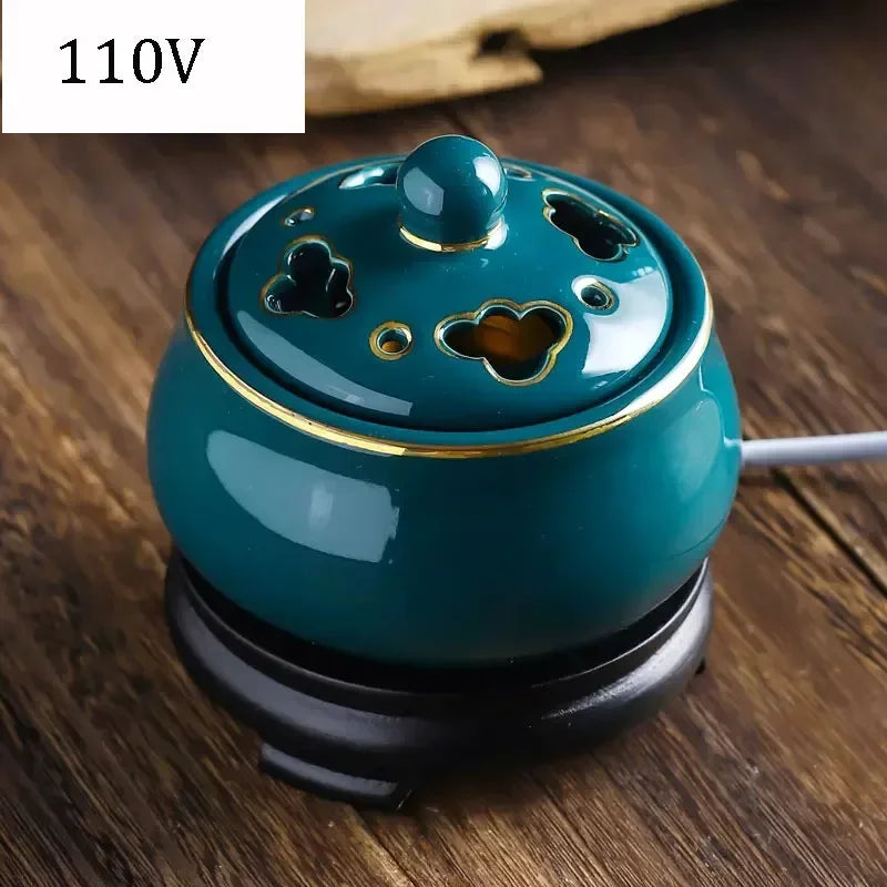 YXY Electronic Incense Burner with Timing 110V/220V Essential Oil Lamps Sandalwood OUD Ceramic Stove Aroma Home Office Yoga