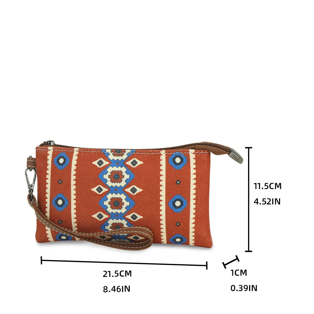 Hot Selling Bohemian Style Women's Wallet Fashion European American Retro Portable Women's Bag Leisure Trend Zipper Small Wallet