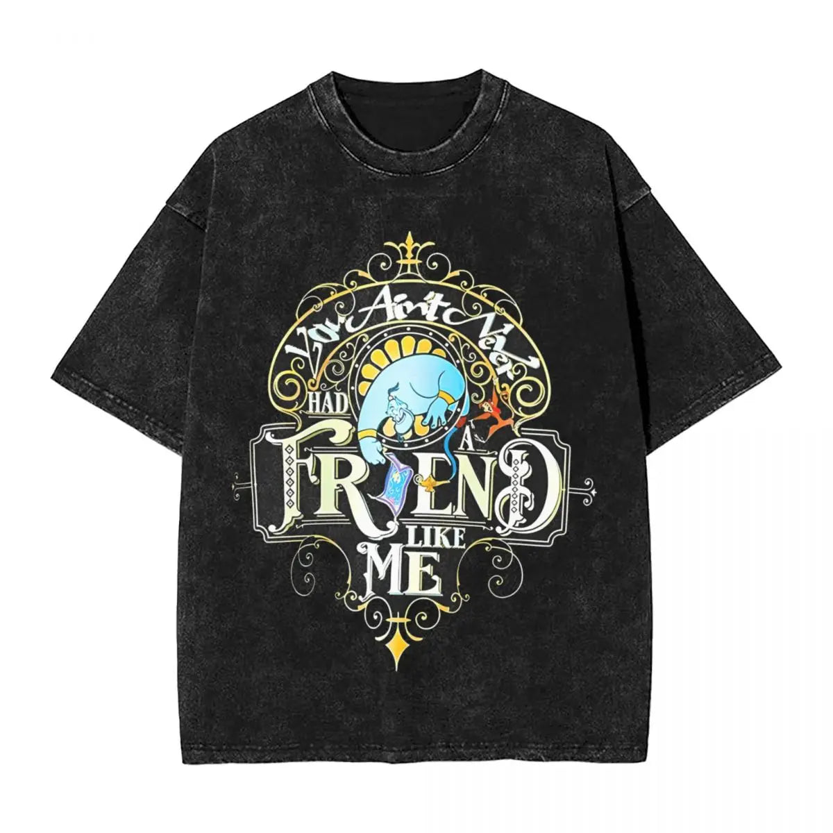 Funny Arabian Aladdin T-Shirts Men Round Collar Cotton T Shirt Aladdin Short Sleeve Tees New Arrival Clothes