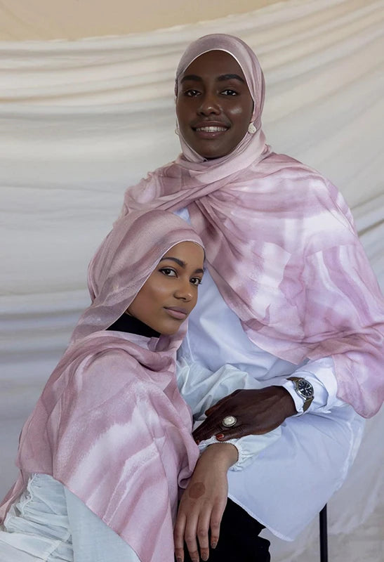 1Pcs Islam Ramadan Watercolor Print Hijab Women Bohemian Soft Muslim Hijabs Foulard Femme Shawl Wrap Scarf Headscarf