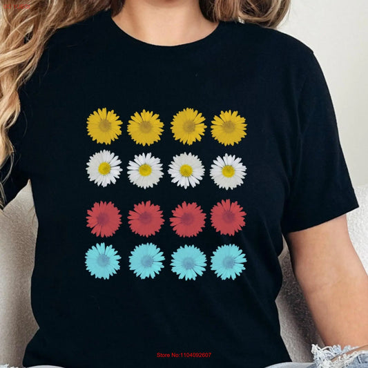 Boho Daisy T Shirt Cute Daisies Daysi Flowers for Mom Plant Lover Friends Gardener Botanical long or short sleeves